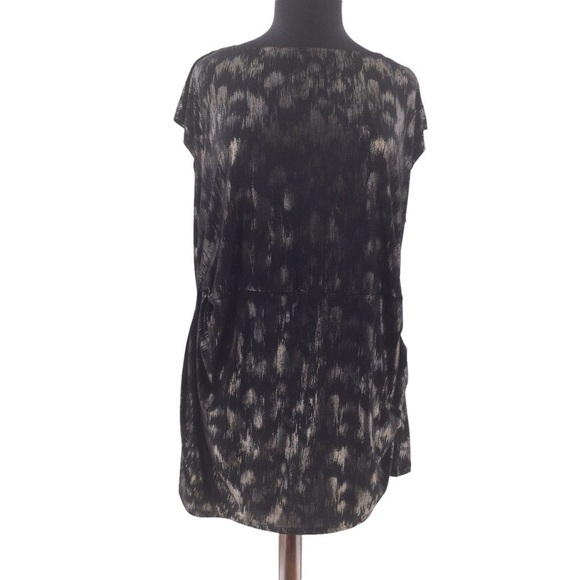 Lane Bryant Eloquent Size Black Silver and Gold Metallic Blouse - Picture 3 of 10